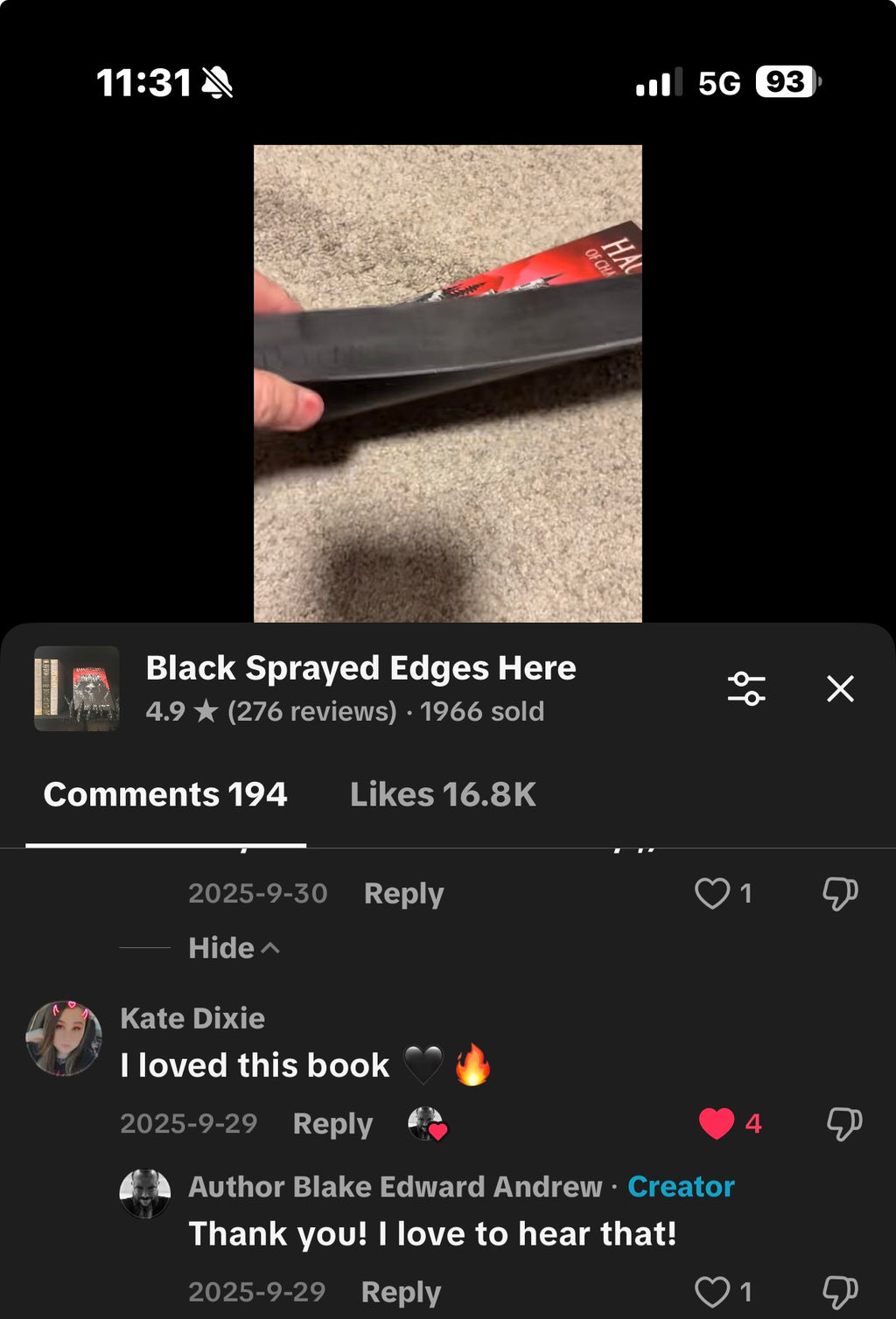 The Haunting of Chateau de Mornay (Book 1 of The Haunting Trilogy) Paperback Signed by the Author, Sprayed Black Edges with Customizable Hidden Message