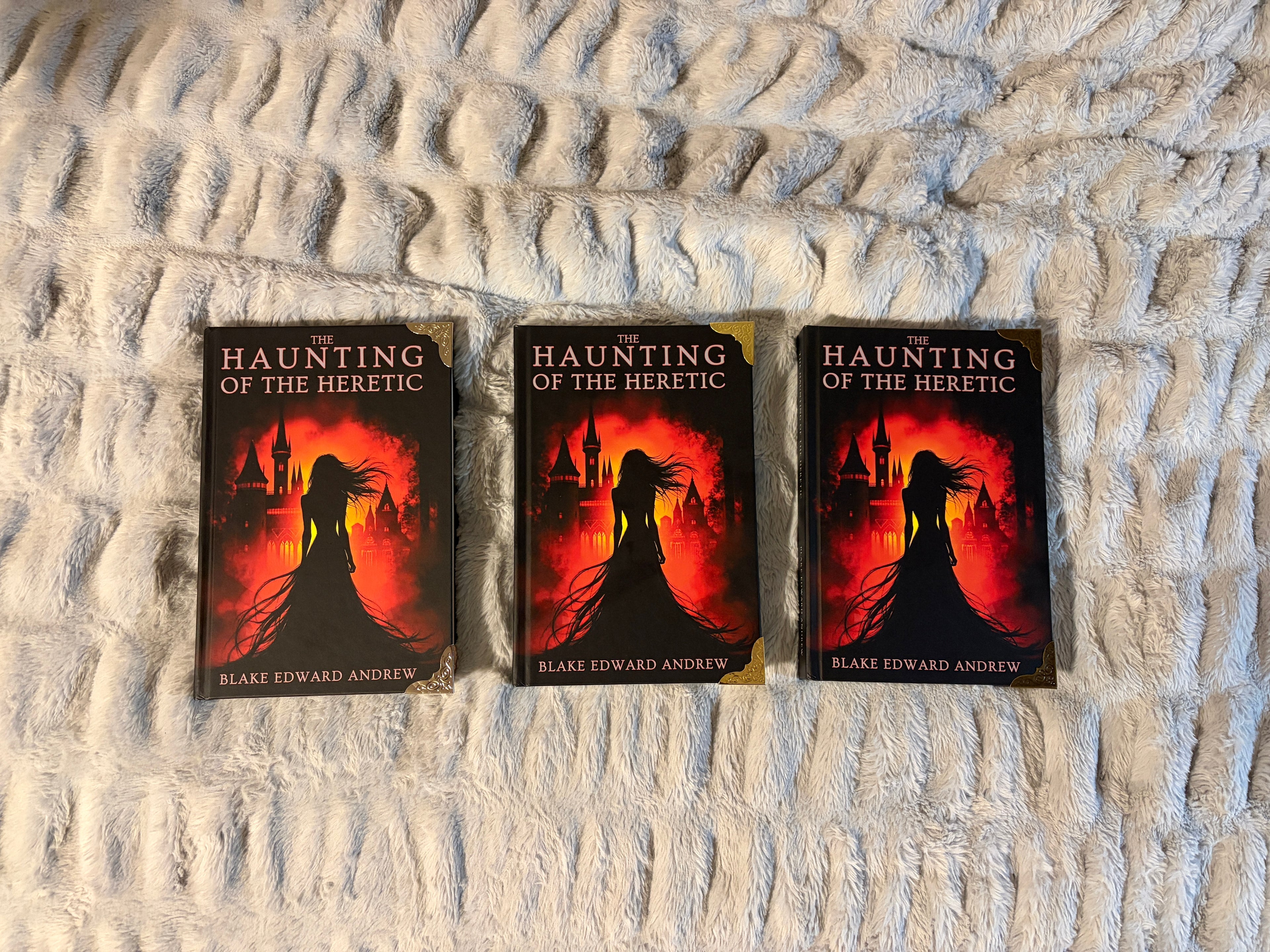 NEW The Haunting of the Heretic (Book 3 of The Haunting Trilogy), Hardcover Signed by the Author - Silver, Gold, or Bronze Corner Protectors Optional Author Blake Edward Andrew